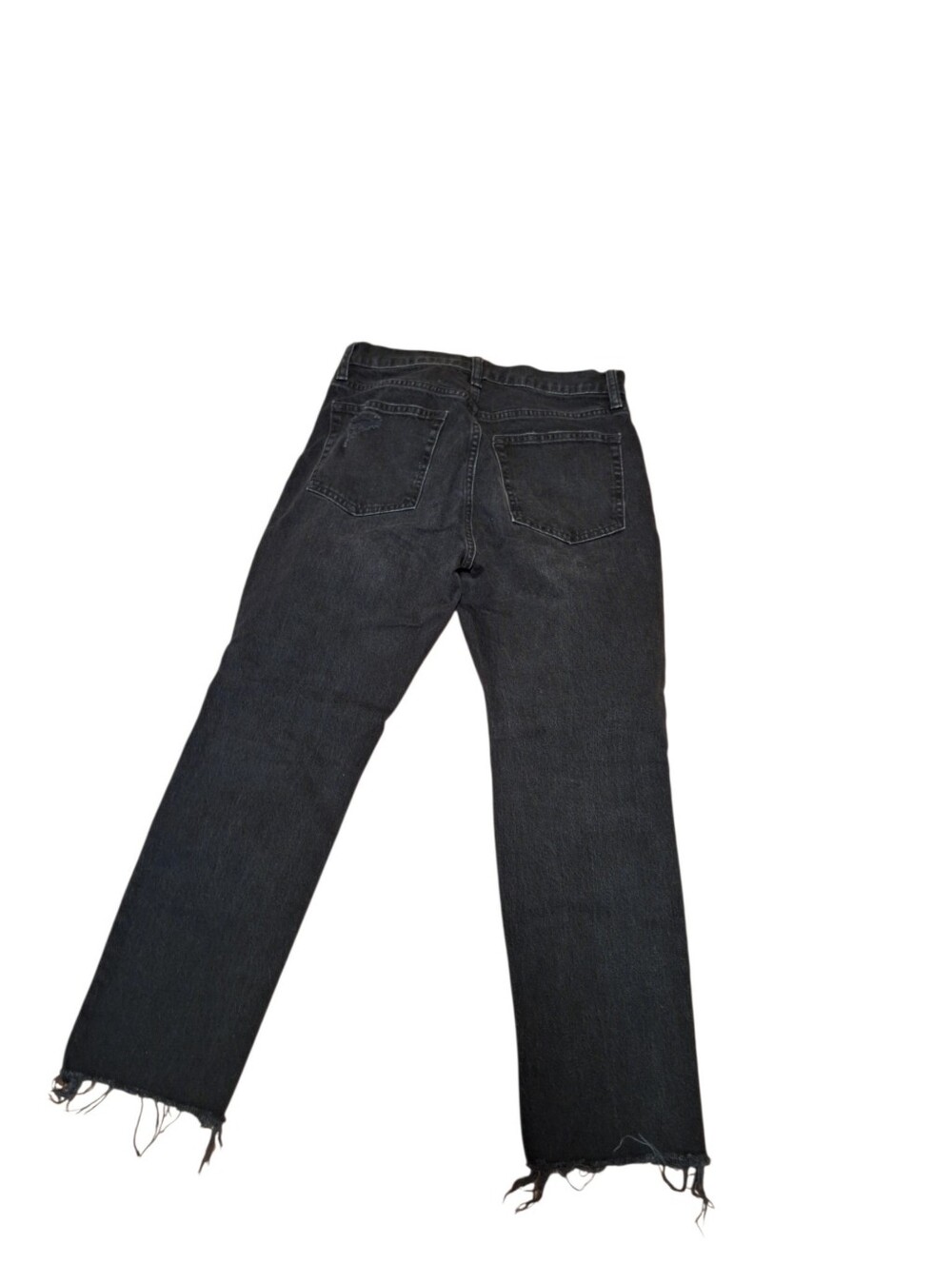 Gap Cheeky straight High rise black jeans ladies 2P or 26 Destroyed KECIL Worn